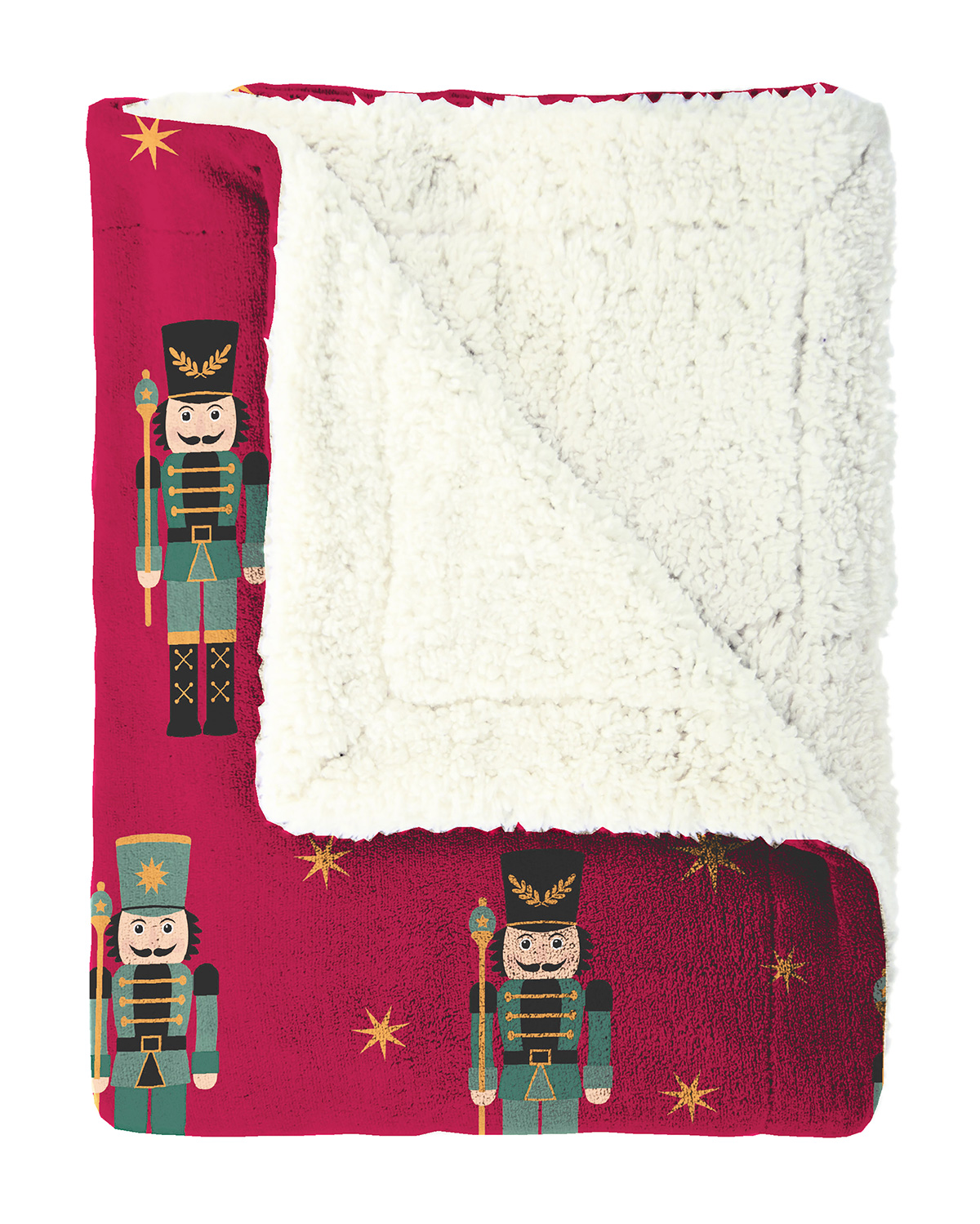Plaid-144290-Nutcracker-flannel-sherpa-red-Mistral-Home