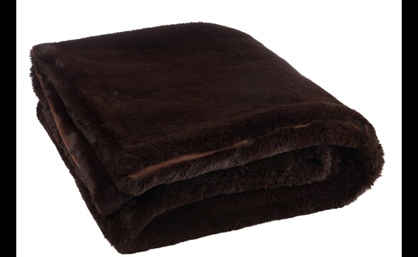 Plaid-Cutie-76876-polyester-marron-fonce-Jolipa