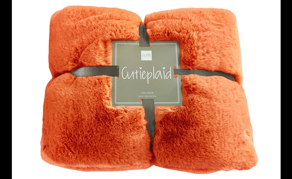 Plaid-Cutie-88534-polyester-oranje-Jolipa