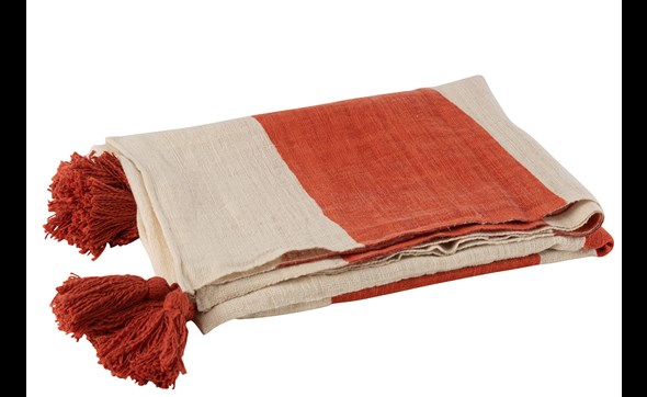 Plaid-Plage-Rayure-23133-Cotton-Corail-02-Jolipa
