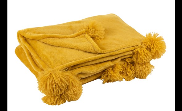 Plaid-Pompon-3484-Polyester-Ocre-01-Jolipa
