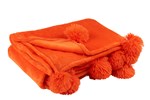 Plaid-Pompon-3489-Polyester-Orange-Vif-01-Jolipa