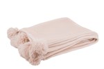 Plaid-pompon-77492-polyester-rose-clair-Jolipa