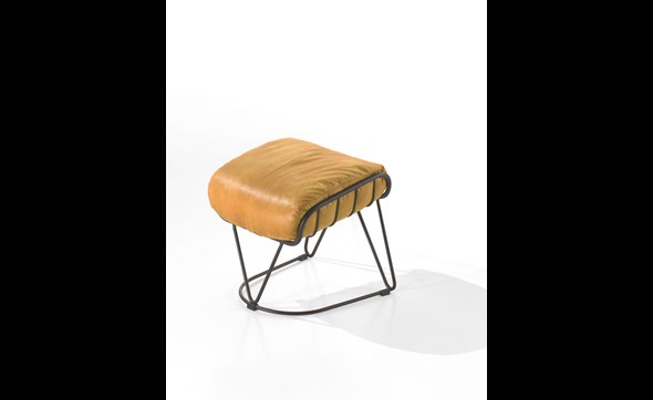Pouf-Sunday-tissu-jaune-Comodi-Sofa