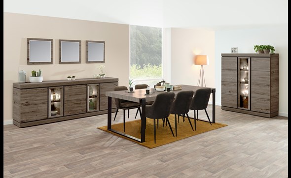 Salle-a-manger-Belluno-decor-chene-brun-foncé-K538-buffet-251cm-vitrine-table-Evan