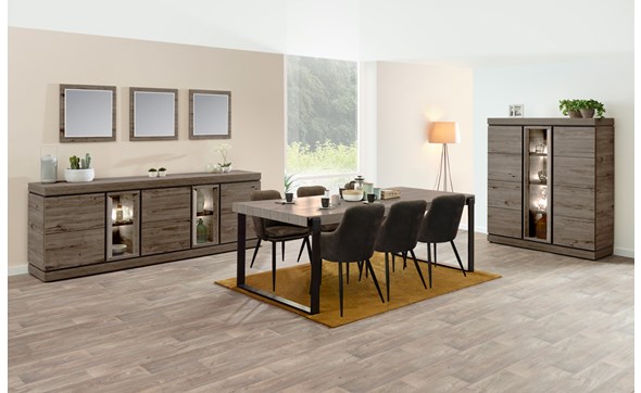 Salle-a-manger-Belluno-decor-chene-brun-foncé-K538-buffet-251cm-vitrine-table-Evan