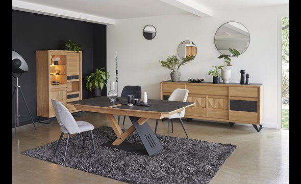 Salle-a-manger-Delta-buffet-4-portes-229cm-111200-vitrine-3-portes-1-niche-111500-option-eclairage-989017-table-tonneau-200cm-incrust-pointe-diamant-ambi-Girardeau