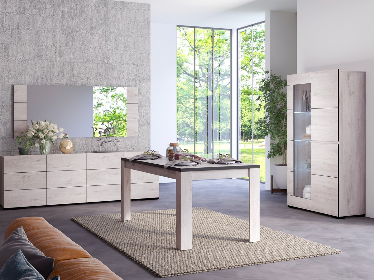 Salle-a-manger-Elba-decor-papier-coloris-chene-blanchi-Divaco