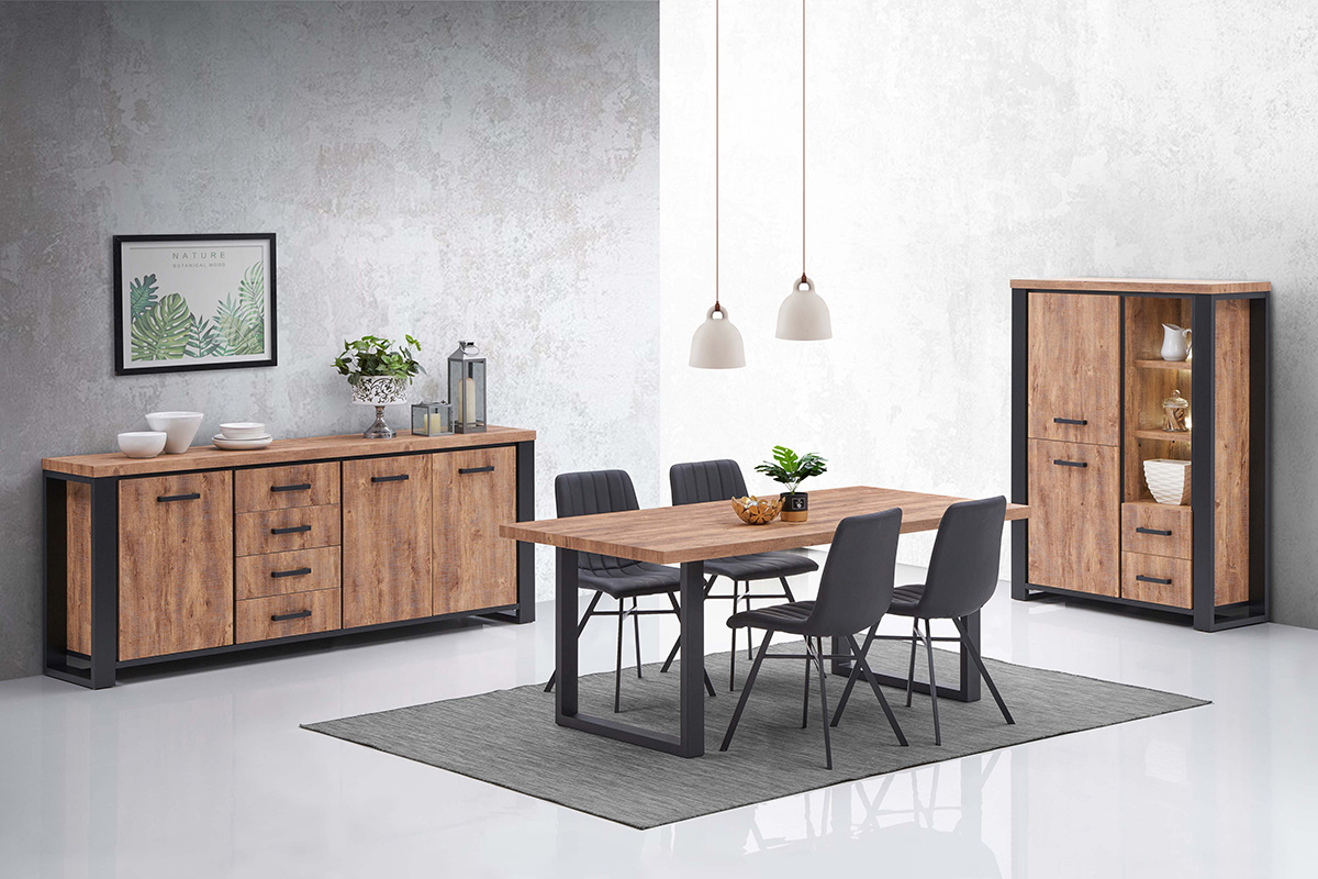 Salle-a-manger-Estrella-bar-decor-bois-industrial-oak-noir-Oosterlynck