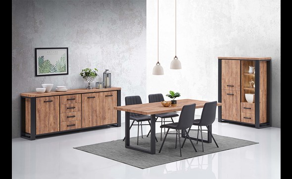 Salle-a-manger-Estrella-bar-decor-bois-industrial-oak-noir-Oosterlynck
