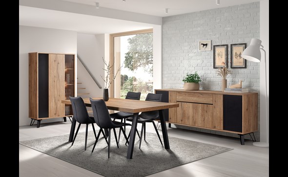 Salle-a-manger-Phenix-table-pieds-A-decor-bois-scarlet-oak-noir-GBO