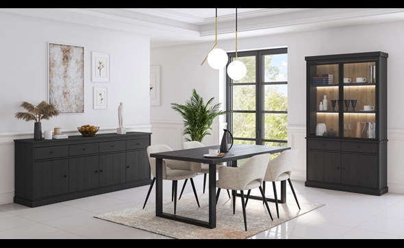 Salle-a-manger-Valencia-melamine-black-oak-Dullaert