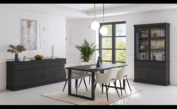 Salle-a-manger-Valencia-melamine-black-oak-sans-eclairage-Dullaert
