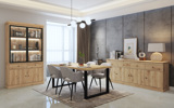 Salle-a-manger-Valencia-melamine-smoked-oak-239cm-Dullaert