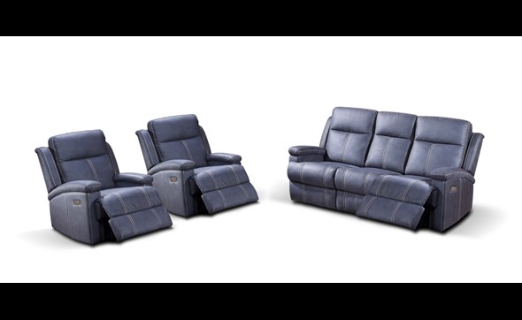 Salon- Maika-YB623-canape-relax-3-places-2-fauteuils-relax-tissu-blue-open-Comodi-Sofa
