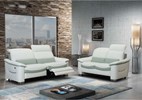 Salon-Morgana-cuir-bicolore-beige-vert-canape-2-places-maxi-relax-electriques-canape-2-places-Glamour-Sofa