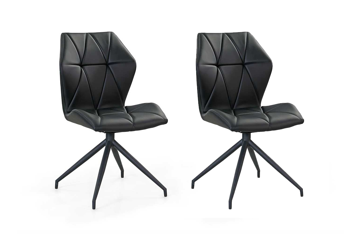 Set-2-chaises-Scott-simili-cuir-noir-Pro-Com