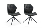 Set-2-chaises-Scott-simili-cuir-noir-Pro-Com