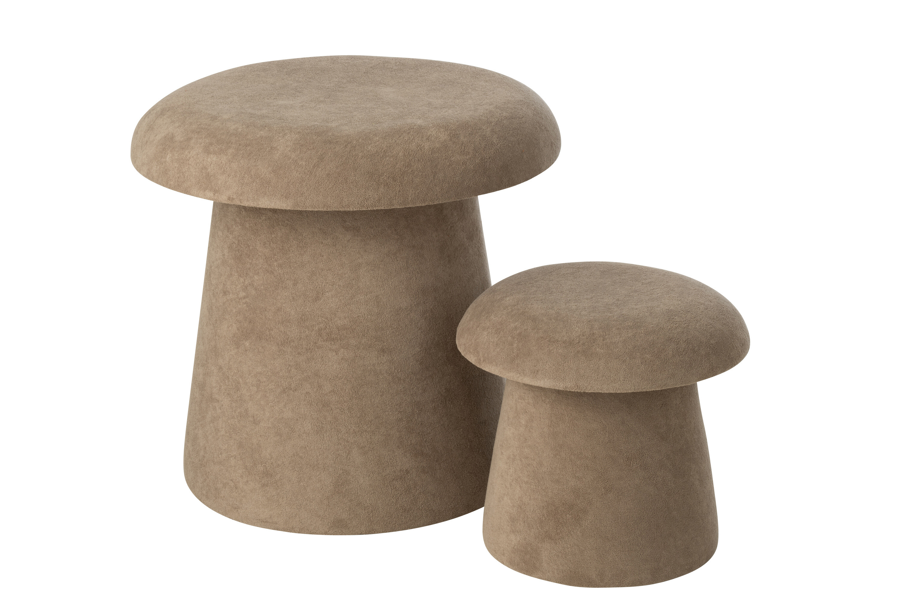 Set-2-tabourets-Champignon-MDF-grege-55806-Jolipa