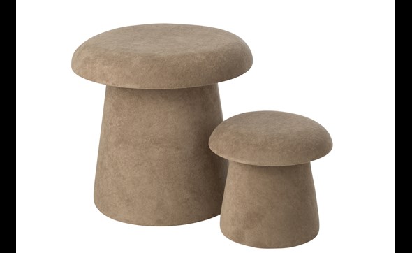 Set-2-tabourets-Champignon-MDF-grege-55806-Jolipa