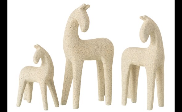 Set-3-chevaux-resine-plastique-beige-Jolipa