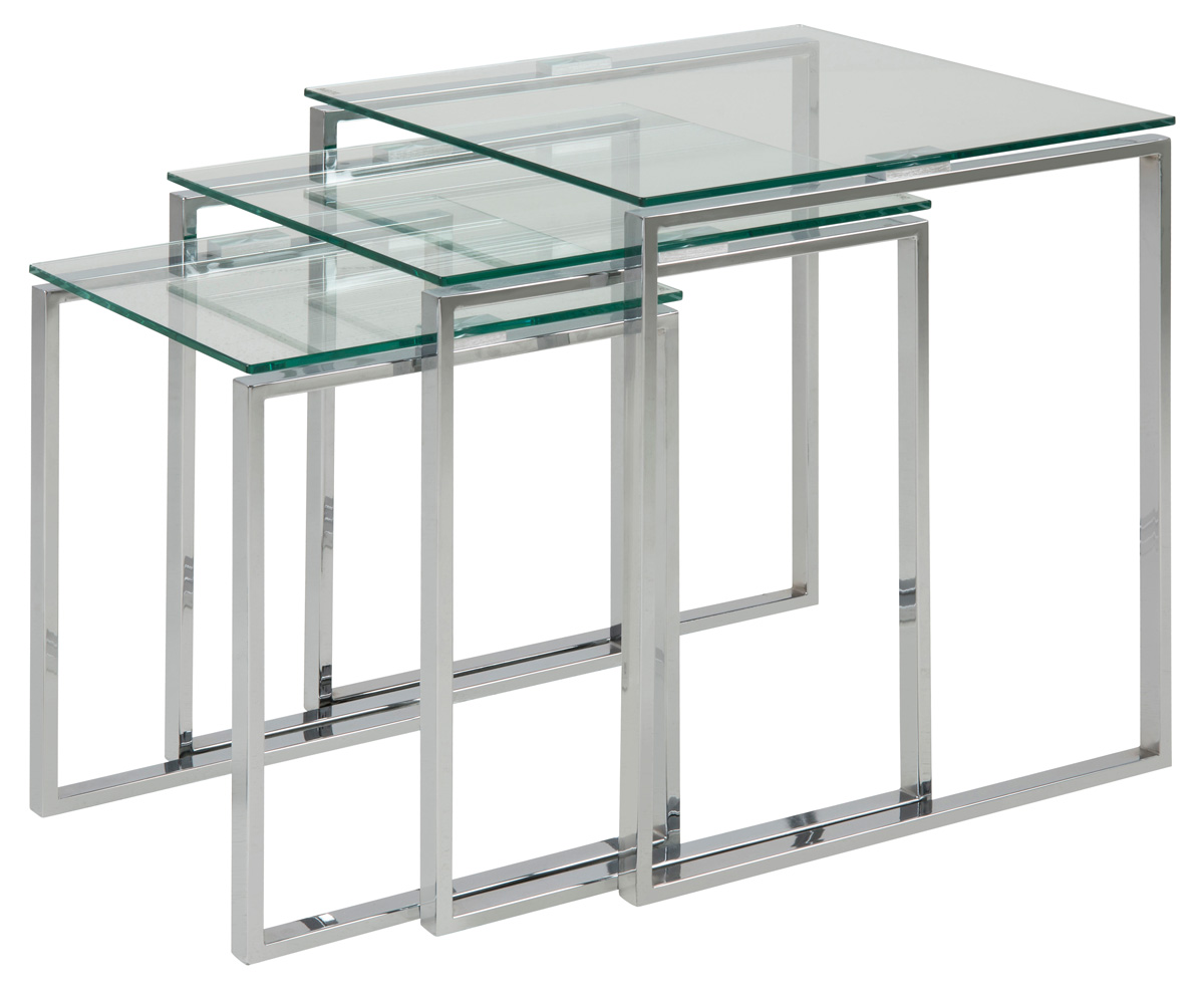 Set-3-tables-de-salon-Katrine-51092-plateau-verre-pieds-metal-chrome-50cm-00-Actona