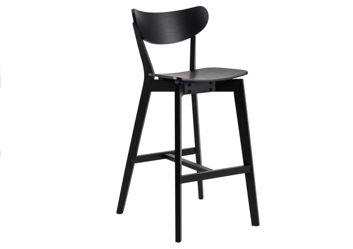 Set-de-2-chaises-de-bar-Roxby-99436-chene-noir-pieds-noir-PIECE-Actona