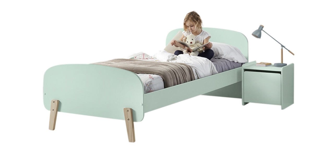 Set-lit-1-personne-1-chevet-KICO0193-Kiddy-93-mint-green-Vipack