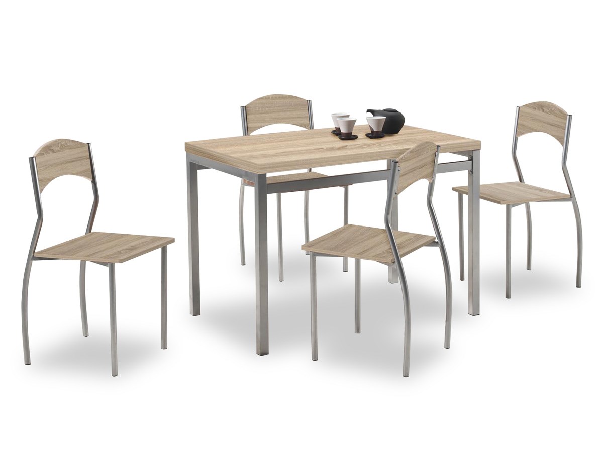Set tafel 4 stoelen 5010 - Meubelen Crack