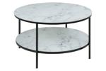 Table de salon - Alisma - 74993 - White marble Black -Actona
