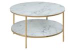 Table de salon - Alisma - 81694 - White marble Chrome -Actona-Ambi