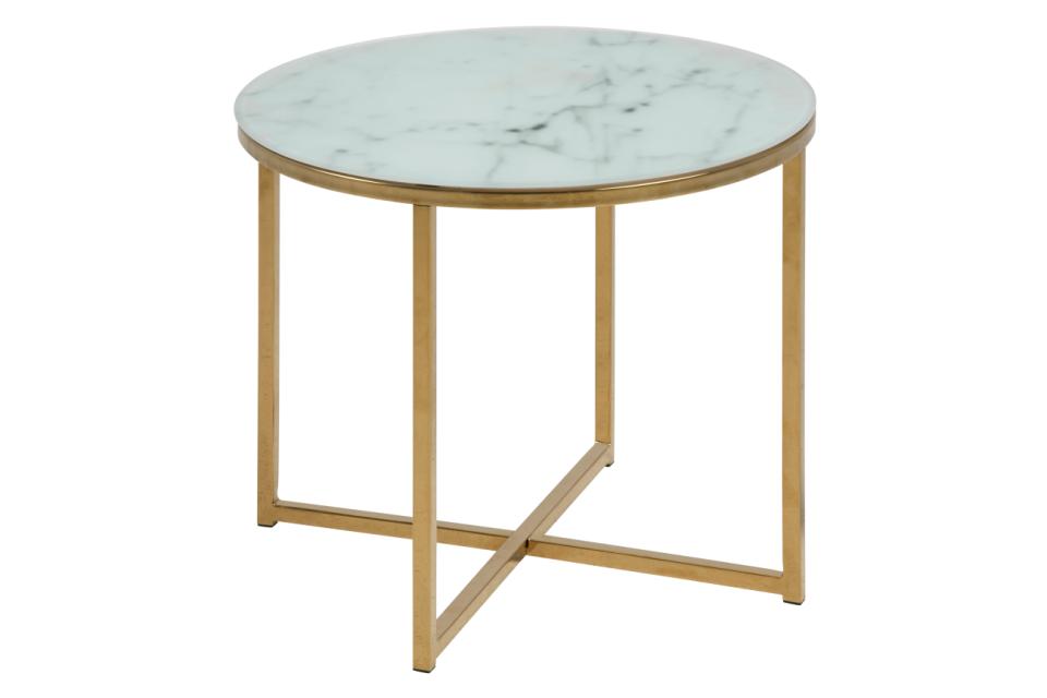 Table de salon - Alisma -74144 - White marble Chrome -Actona