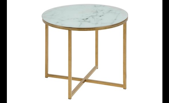 Table de salon - Alisma -74144 - White marble Chrome -Actona