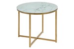 Table de salon - Alisma -74144 - White marble Chrome -Actona
