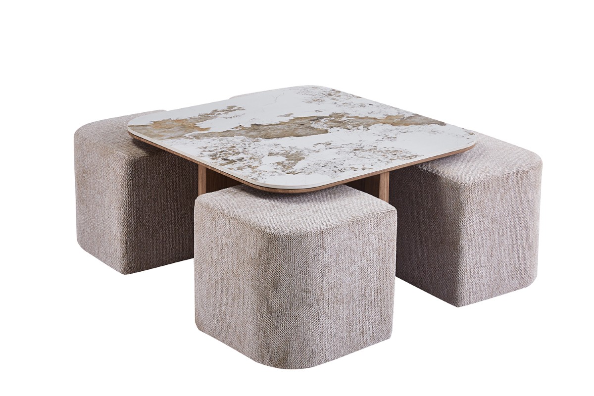Table de salon-poufs-Evora-5103-1-Pandora brun dore-01-Rousseau