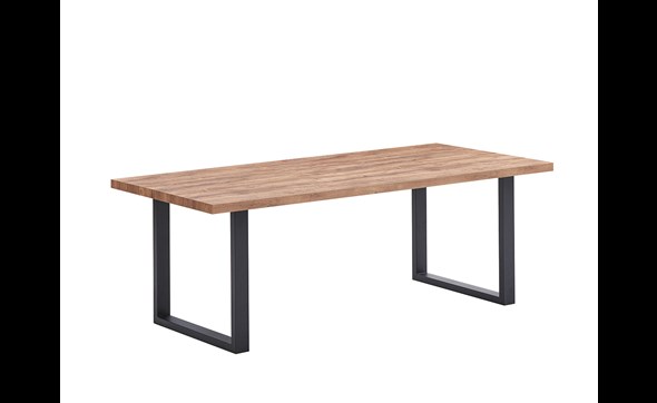 Table-Estrella-pied-U-decor-bois-industrial-oak-noir-220x95-Oosterlynck