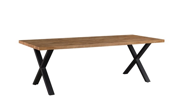 Table-Estrella-pied-X-decor-bois-industrial-oak-noir-220x95-Oosterlynck