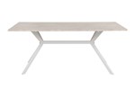 Table-Onex-81A-180x90cm-sand-stone-pieds-blanc-front-Finori