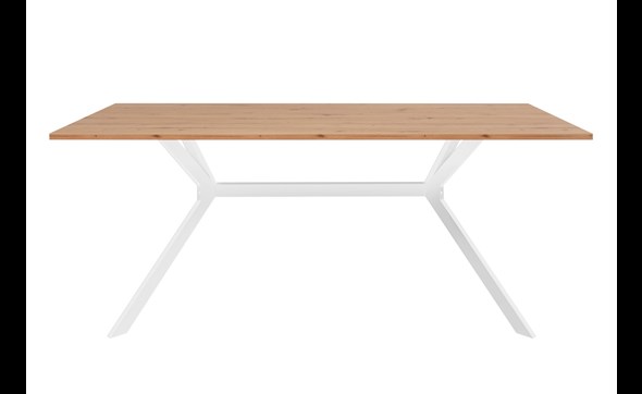 Table-Onex-81A-decor-chene-artisan-pieds-blanc-front-Finori