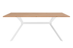 Table-Onex-81A-decor-chene-artisan-pieds-blanc-front-Finori