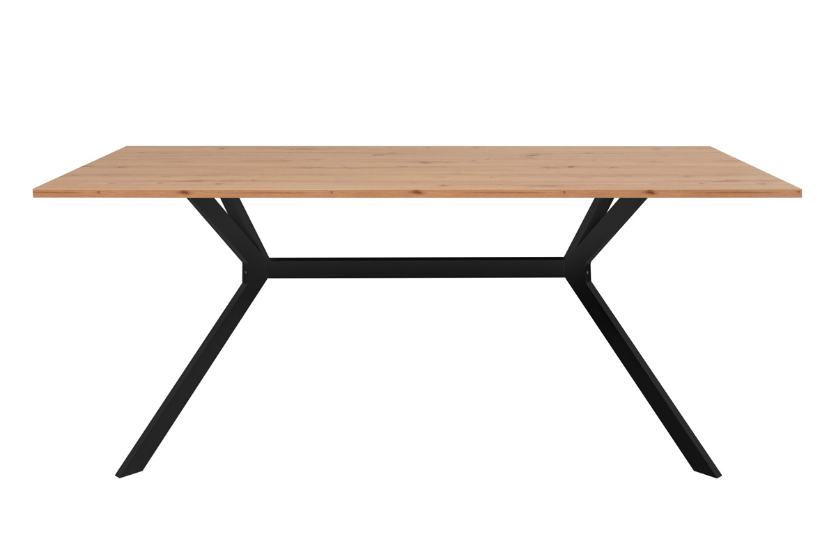 Table-Onex-81A-decor-chene-artisan-pieds-noir-front-Finori
