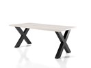 Table-Smash-decor-chene-halifax-creme-180cm-pied-X-Comodi-Living