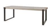 Table-T23UM80-decor-bois-chene-millenium-gris-pieds-metal-noir-K028-K540-226cm-Meubar