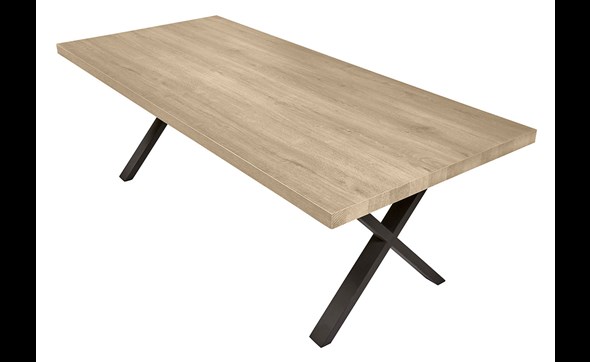 Table-TF1805-pieds-X-decor-frenck-oak-170-200-230x100cm-Bauwens