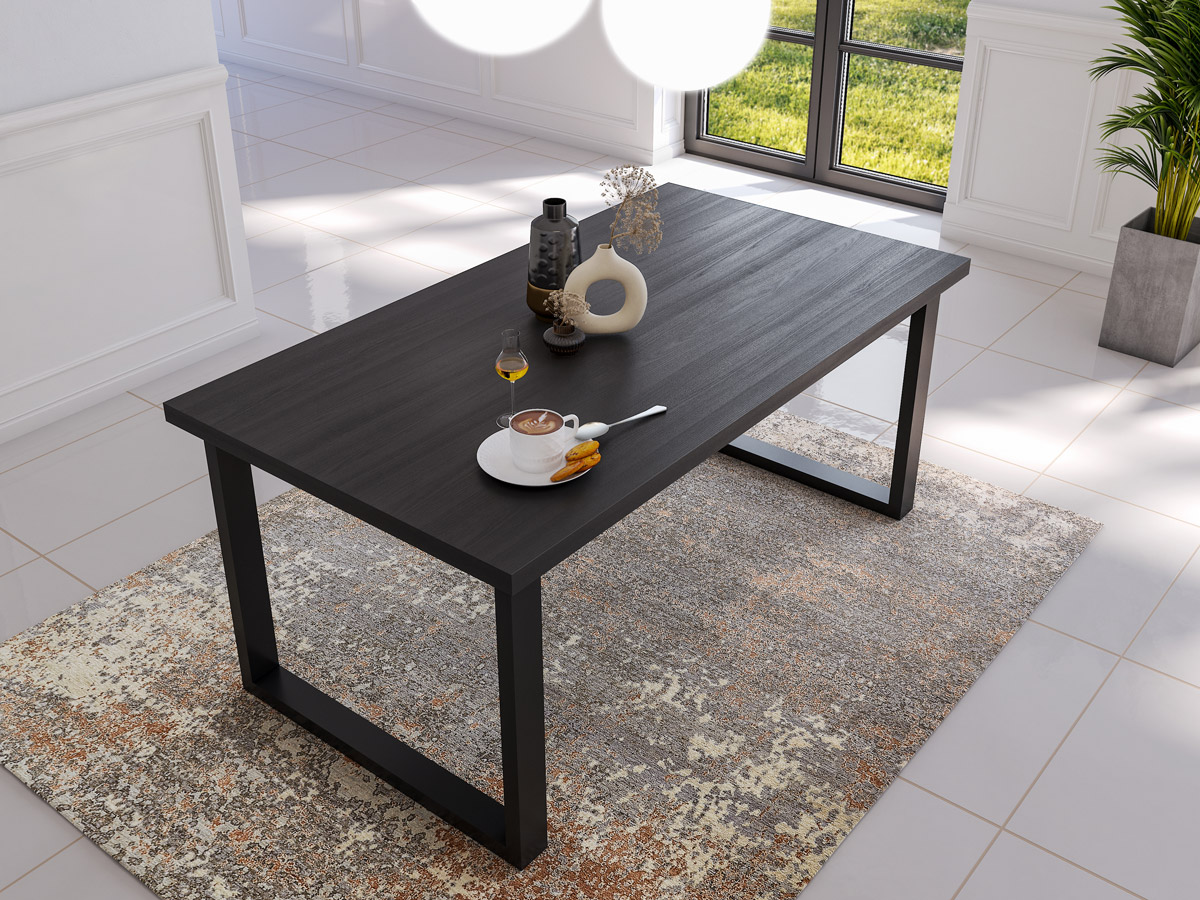 Table-Valencia-melamine-black-oak-Dullaert