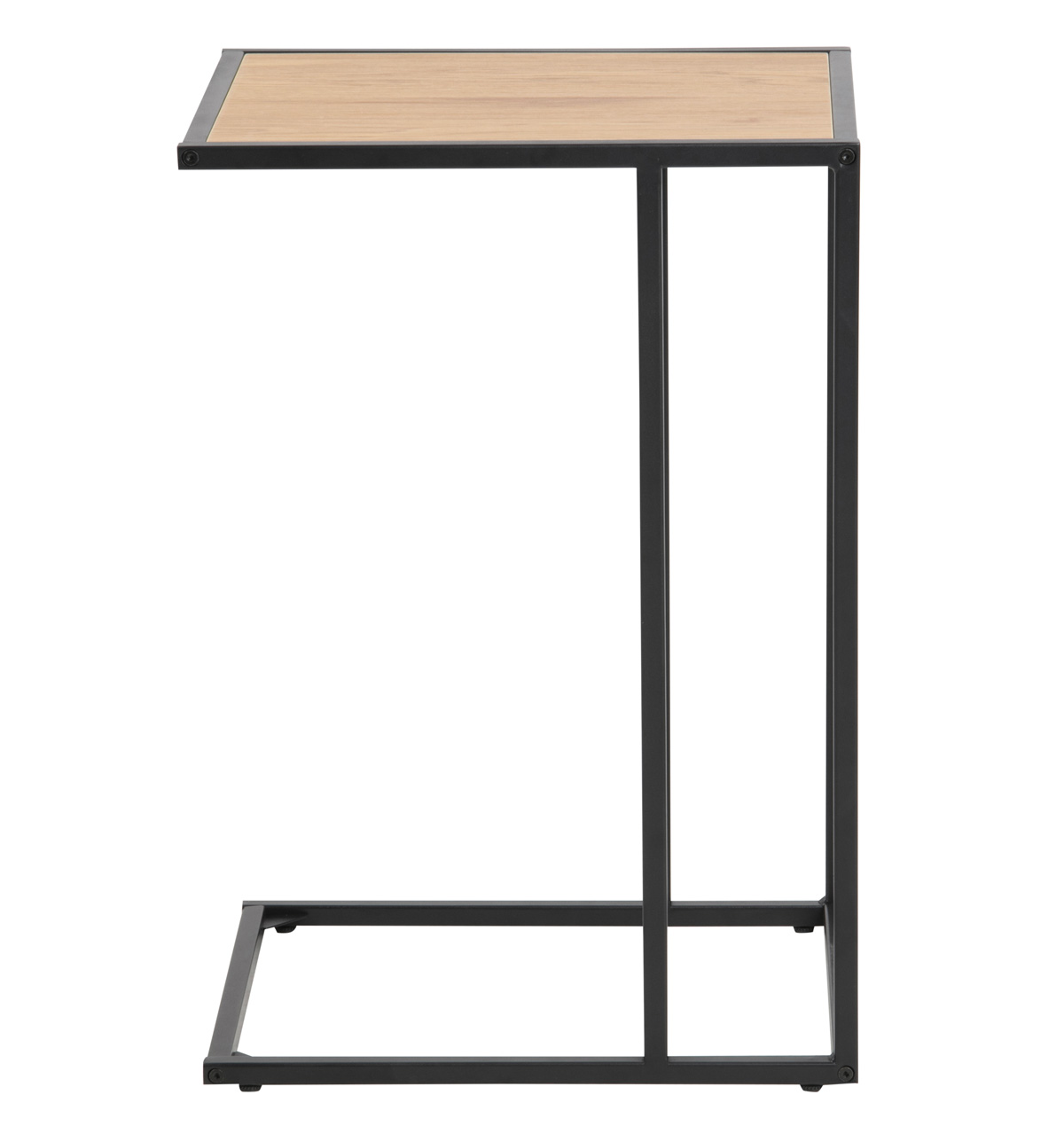 Table-appoint-Seaford-decor-wild-oak-pieds-metal-noir-mat-79386-46cm-front-Actona