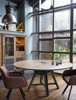 Table-carree-a-volets-ronde-Passerelle-A5246-decor-chene-vintage-metal-gris-eiffel-120-170cm-Artcopi