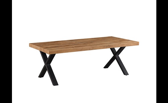 Table-de-salon-Estrella-pied-X-decor-bois-industrial-oak-noir-130x65-Oosterlynck