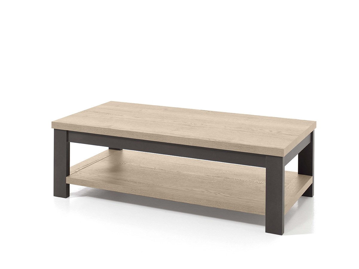 Table-de-salon-Levanto-decor-bois-chene-acier-fonce-etagere-135cm-Comodi-Living