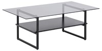 Table-de-salon-Okaya-87004-plateau-verre-etagere-melamine-decor-marbre-noir-pieds-metal-noir-110cm-0